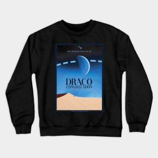 Art Deco Space Travel Poster - Draco Constellation Crewneck Sweatshirt